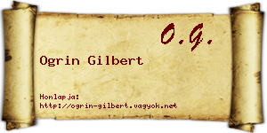 Ogrin Gilbert névjegykártya